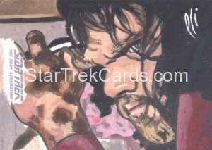 Star Trek The Next Generation Portfolio Prints Series One Trading Card Sketch Lee Lightfoot