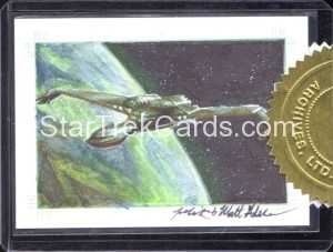 Star Trek The Next Generation Portfolio Prints Series One Trading Card Sketch Mick Matt Glebe