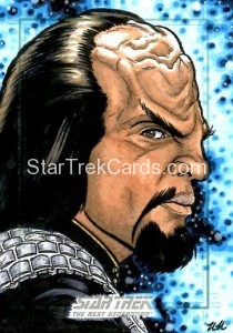 Star Trek The Next Generation Portfolio Prints Series One Trading Card Sketch Nathan Nelson Alternate