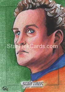 Star Trek The Next Generation Portfolio Prints Series One Trading Card Sketch Prescilla Petraites