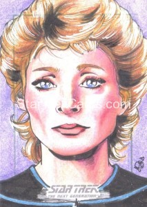 Star Trek The Next Generation Portfolio Prints Series One Trading Card Sketch Prescilla Petraites Alternate