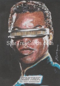 Star Trek The Next Generation Portfolio Prints Series One Trading Card Sketch Rich Kunz