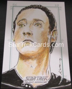 Star Trek The Next Generation Portfolio Prints Series One Trading Card Sketch Rich Kunz Alternate