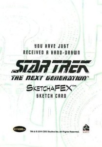 Star Trek The Next Generation Portfolio Prints Series One Trading Card Sketch Rich Molinelli Back