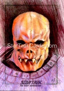 Star Trek The Next Generation Portfolio Prints Series One Trading Card Sketch Richard Salvucci