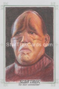 Star Trek The Next Generation Portfolio Prints Series One Trading Card Sketch Richard Salvucci Alternate