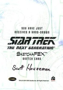 Star Trek The Next Generation Portfolio Prints Series One Trading Card Sketch Scott Houseman Back