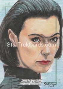 Star Trek The Next Generation Portfolio Prints Series One Trading Card Sketch Scott Rorie