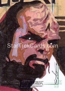 Star Trek The Next Generation Portfolio Prints Series One Trading Card Sketch Sean Anderson Alternate