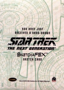 Star Trek The Next Generation Portfolio Prints Series One Trading Card Sketch Sean Anderson Back