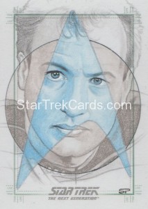 Star Trek The Next Generation Portfolio Prints Series One Trading Card Sketch Sean Pence