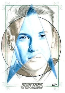 Star Trek The Next Generation Portfolio Prints Series One Trading Card Sketch Sean Pence Alternate