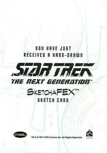 Star Trek The Next Generation Portfolio Prints Series One Trading Card Sketch Sean Pence Back