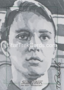 Star Trek The Next Generation Portfolio Prints Series One Trading Card Sketch Tanner Padlo Alternate