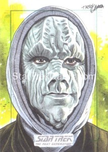 Star Trek The Next Generation Portfolio Prints Series One Trading Card Sketch Tirso Llaneta