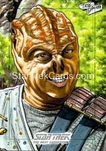 Star Trek The Next Generation Portfolio Prints Series One Trading Card Sketch Tirso Llaneta Alternate