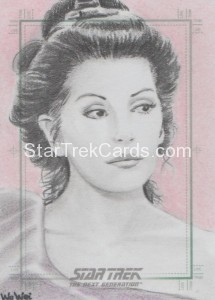 Star Trek The Next Generation Portfolio Prints Series One Trading Card Sketch Wu Wei