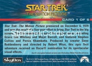1993 The Starfleet Collection Trading Card Back 1