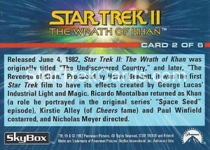 1993 The Starfleet Collection Trading Card Back 2