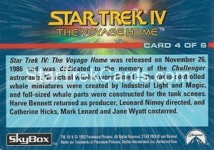 1993 The Starfleet Collection Trading Card Back 4