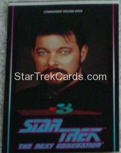 1994 TV3 Star Trek The Next Generation Stickers Commander Riker