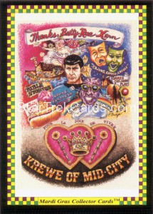 1995 Mardi Gras Collector Card Krewe of Mid City Trading Card