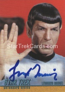 2010 Leonard Nimoy LLAP Autograph Blue Ink