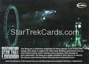 2012 Star Trek Destination London Trading Card Enterprise Borg Back