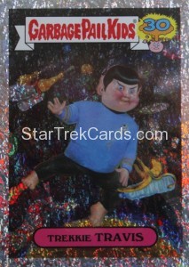 2015 Garbage Pail Kids Trading Card Trekkie Travis 5B Foil