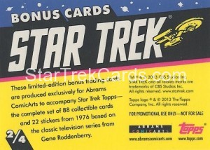 Star Trek 1976 Expansion Trading Card Back 2