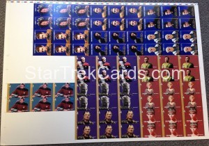 Star Trek Playmates Trading Card Uncut Sheet