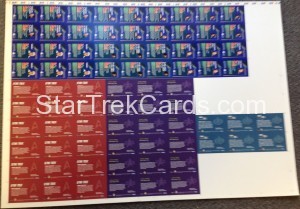 Star Trek Playmates Trading Card Uncut Sheet Back