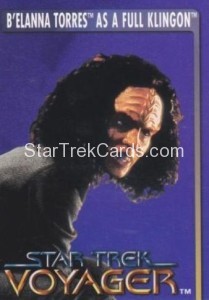 Star Trek Voyager Playmates Action Figure Cards BElanna Torres as a Full Klingon