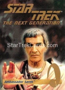 1995 Star Trek The Next Generation Playmates Action Figure Trading Card Ambassador Sarek