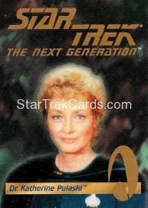 1995 Star Trek The Next Generation Playmates Action Figure Trading Card Dr Katherine Pulaski