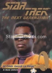 1995 Star Trek The Next Generation Playmates Action Figure Trading Card Lt Cmdr Geordi La Forge