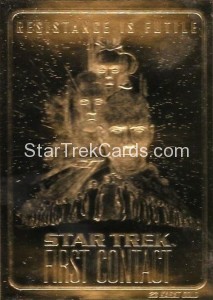 Star Trek 23 Karat Gold Cards First Contact