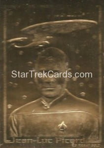 Star Trek 23 Karat Gold Cards Jean Luc Picard