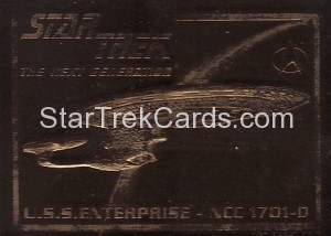 Star Trek 23 Karat Gold Cards USS Enterprise NCC 1701 D