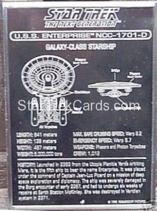 Star Trek Pewter Cards USS Enterprise NCC 1701 D Back