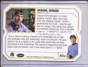 Star Trek The Original Series 50th Anniversary Trading Card 40a Back