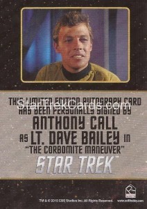 Star Trek The Original Series 50th Anniversary Trading Card Black Border Autograph Anthony Call Back