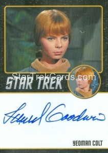 Star Trek The Original Series 50th Anniversary Trading Card Black Border Autograph Laurel Goodwin