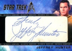 Star Trek The Original Series 50th Anniversary Trading Card Cut Signature Jeffery Hunter