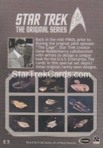 Star Trek The Original Series 50th Anniversary Trading Card E5 Back