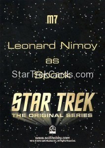 Star Trek The Original Series 50th Anniversary Trading Card M7 Back