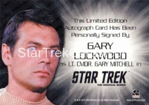 Star Trek The Original Series 50th Anniversary Trading Card Silver Autograph Gary Lockwood Back