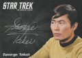 Star Trek The Original Series 50th Anniversary Trading Card Silver Autograph George Takei