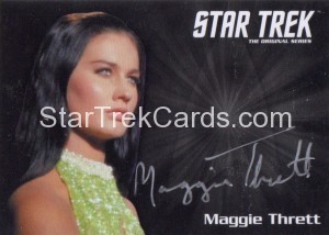 Star Trek The Original Series 50th Anniversary Trading Card Silver Autograph Maggie Thrett