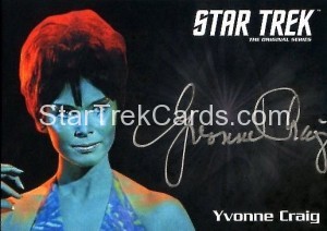 Star Trek The Original Series 50th Anniversary Trading Card Silver Autograph Yvonne Craig